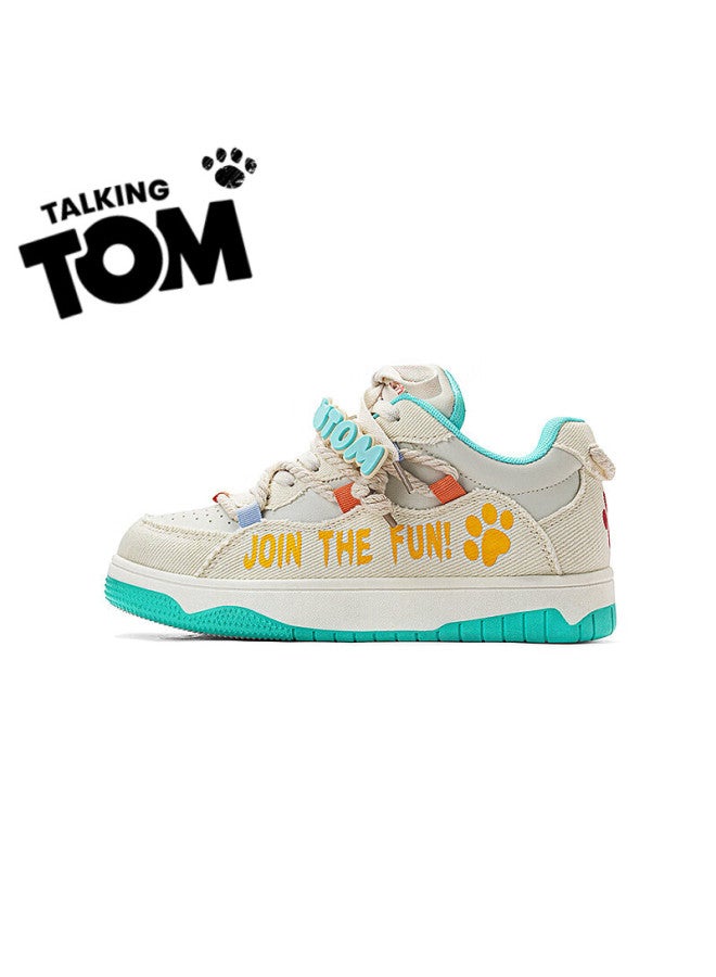 Talking Tom Uni High-value Daily Bread Shoes Thick-soled Commuting Casual Trendy Shoes Cheese White Green Size 41 - Image 4