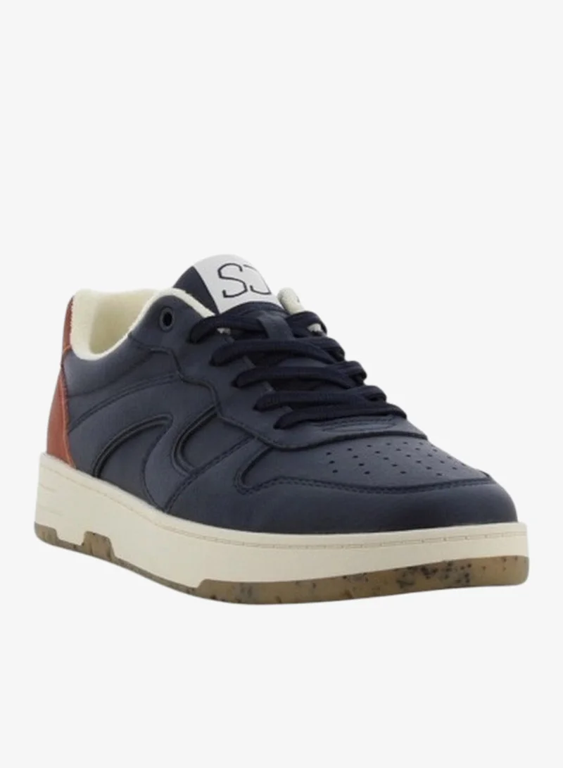 SJ SJ Men's Panelled Sneakers with Lace-Up Closure - 637592-623