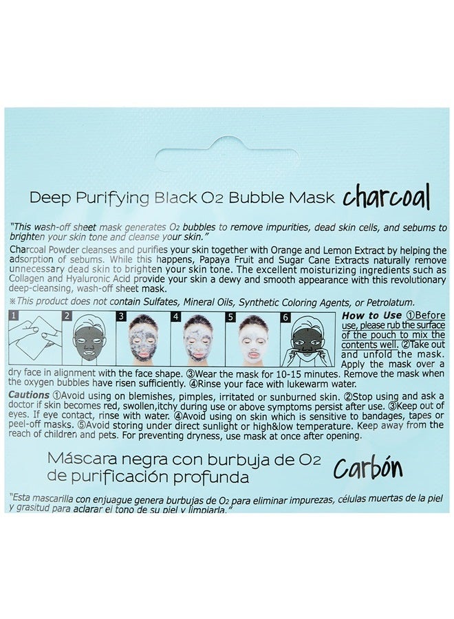 Purederm قناع الفحم للعناية بالبشرة (10 عبوة) - قناع وجه فقاعات للترطيب والترطيب - غني بالكولاجين ومستخلصات نباتية لتهدئة وإضاءة بشرتك - Image 2