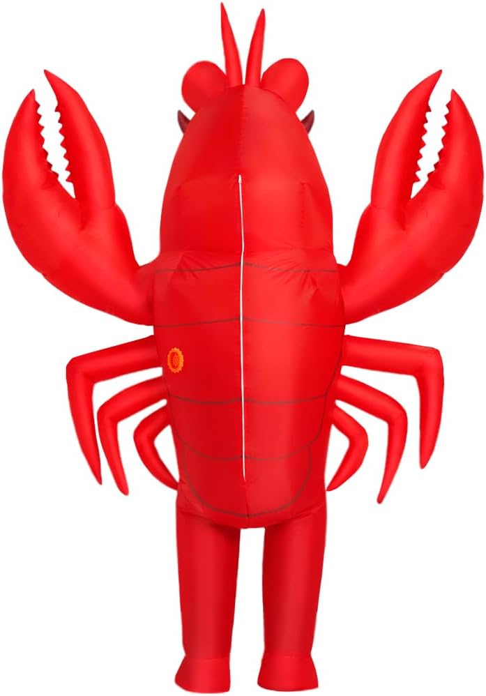 KOOY Inflatable Lobster Costume Adult, Inflatable Costume For Adult, Blow Up Crawfish Costumes Women/Men for Funny Party, Lobster Dress, Onesie For Mardi Gras/Halloween - Image 4
