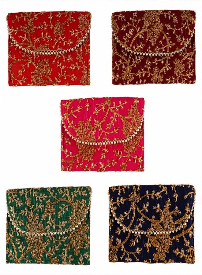 SUMERA WARQ Women's Handcrafted Embroidered Clutch Bag Purse Handbag for Bridal, Casual, Party, Wedding - Image 5