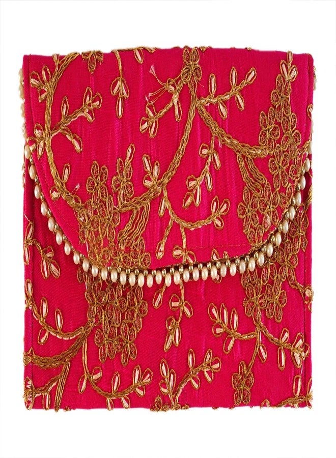 SUMERA WARQ Women's Handcrafted Embroidered Clutch Bag Purse Handbag for Bridal, Casual, Party, Wedding - Image 1