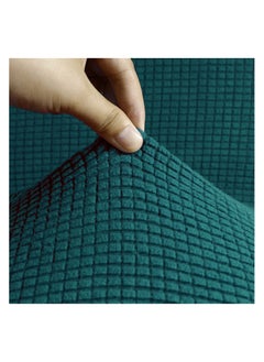 Fabienne Stretch Fit 3-Seater Sofa Cover Soft Brushed Fabric Couch Cover Exquisitely Full Coverage Furniture Protector Slipcover Three Seater Fits on Standard and Recliner Sofa 185-235cm Size Teal Green  - Image 3