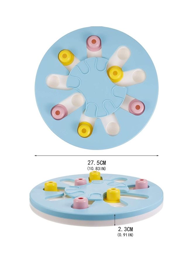 وعاء مضاد للانزلاق يساعد الحيوانات الأليفة على تناول الطعام ببطء أزرق/أبيض/أصفر 27.5x2.3سم - Image 2
