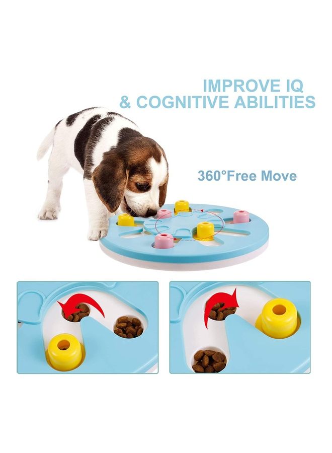 وعاء مضاد للانزلاق يساعد الحيوانات الأليفة على تناول الطعام ببطء أزرق/أبيض/أصفر 27.5x2.3سم - Image 3