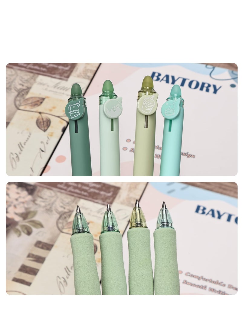SYOSI - 8Pcs Retractable Erasable Gel Pens, Blue and Black Ink Pen with Eraser Clear, Smooth Writing Comfortable to Use for Note Taking Marking Planner Crossword Puzzles - Image 1