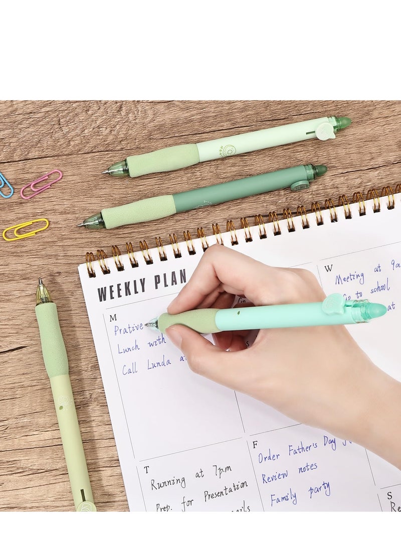 SYOSI - 8Pcs Retractable Erasable Gel Pens, Blue and Black Ink Pen with Eraser Clear, Smooth Writing Comfortable to Use for Note Taking Marking Planner Crossword Puzzles - Image 1