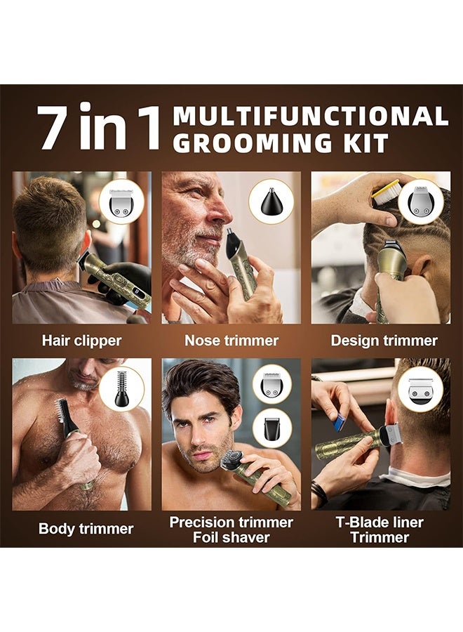 general Beard Trimmer for Men, 7 in 1 Electric Shavers Razor, Cordless Hair Trimmer, Men's Grooming Kit for Body Hair, Nose, Face & Mustache, Birthday Gifts for Men, Husband Father - Image 3