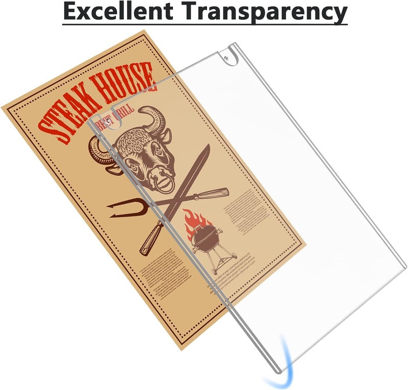 TPGP MaxGear 11 x 17 Acrylic Sign Holder - 6 Pack Wall Mount Display Frames - Image 5