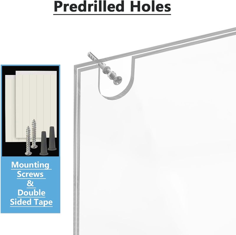 TPGP MaxGear 11 x 17 Acrylic Sign Holder - 6 Pack Wall Mount Display Frames - Image 3