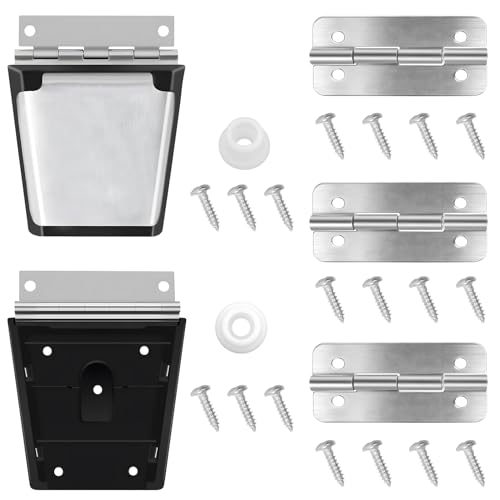 ATESMO Cooler Hinges & Latch Replacement for Igloo Cooler Replacement Parts Set, Stainless Steel Latch and Hinge Parts Kit with High-Strength Screws - Image 1
