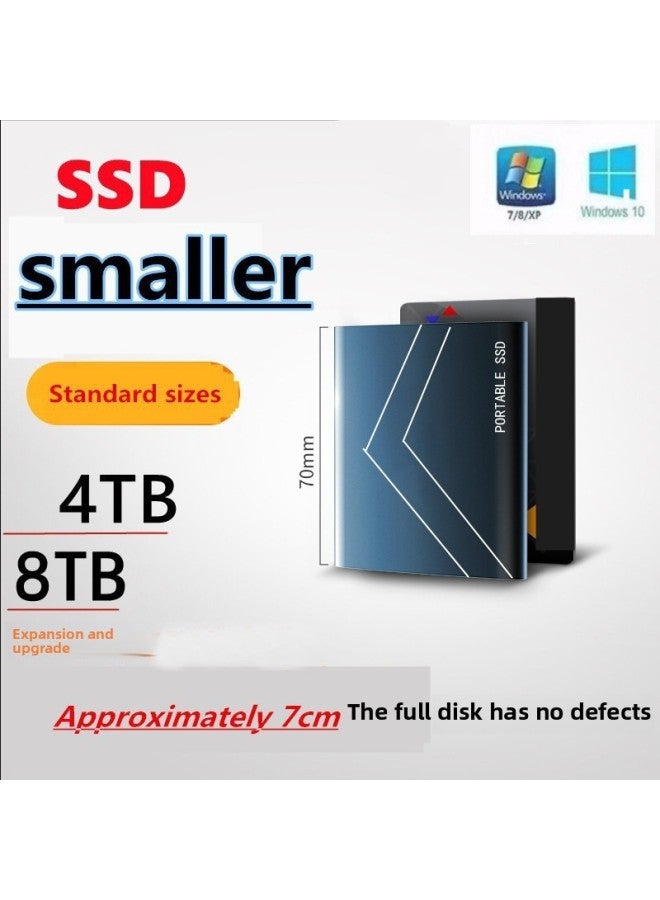 External Portable SSD Mobile SSD 8TB 4TB High-speed Transmission Expansion USB3.1-Capacity:12TB-Interface:Black - Image 1