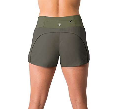 Tough Mode Womens 3" Lightweight Running WOD Volleyball Shorts Workout Mesh Liner Zip Pocket - Image 4