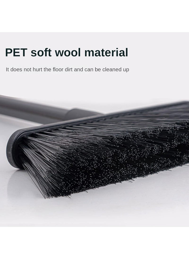 Broom and Dustpan Set with Lid, Stand Up Broom and Dustpan, Outdoor Or Indoor Dust Pan with Long Handle for Office Home Kitchen Lobby Floor Use - Image 3