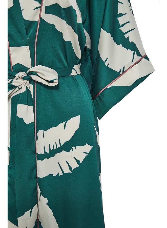 BSB Satin printed kimono with belt - Image 3