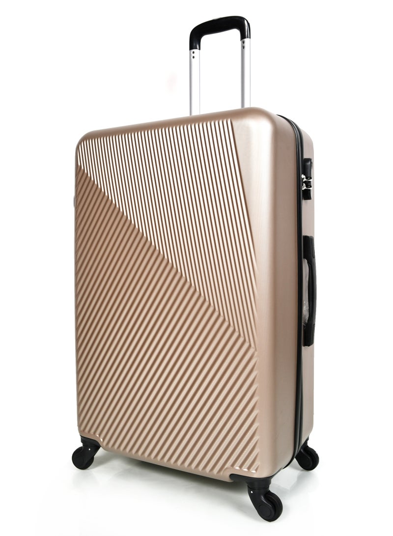 مورانو طقم حقيبة سفر من مورانو متينة و خفيفة الوزن حقيبة باربع بعجلات دوارة مع قفل مدمج (ذهبي طقم من 3 حبة) - Image 4