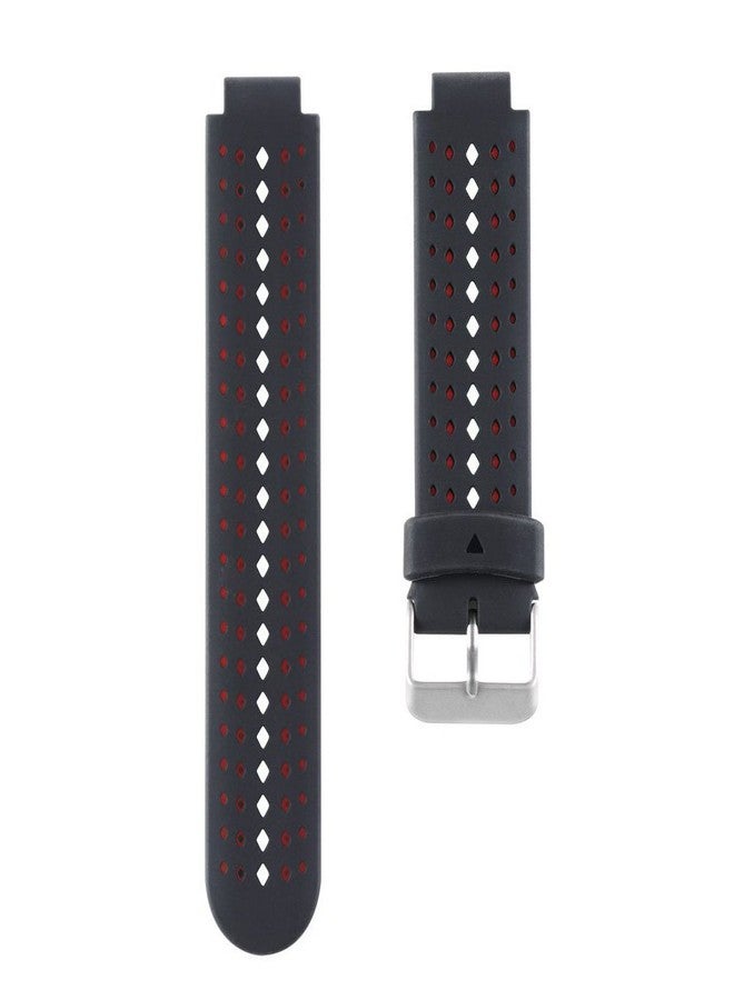 HWHMH سوار سيليكون بديل من HWHMH قطعة واحدة مع أداتين لإزالة الدبابيس لساعات Garmin Forerunner 220/230/235/620/630 (بدون جهاز تتبع، أساور بديلة فقط) (أسود/أحمر) - Image 2
