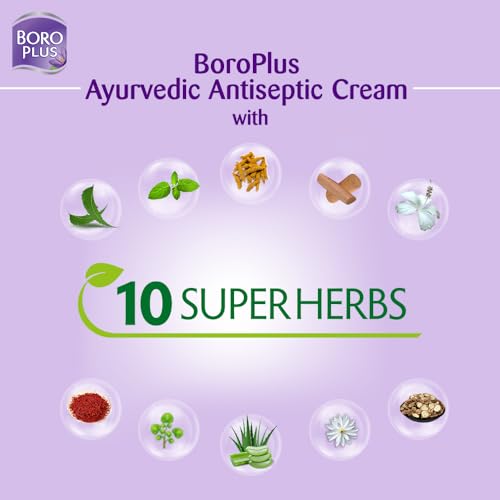 BoroPlus Ayurvedic Antiseptic Cream with 10 super herbs |24 hrs Moisturisation |Glowing Skin|For Face, Hand & Body | Heals and Protects the skin|120ml - Image 4