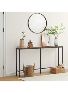 Chulovs Skinny Console Table, Narrow Sofa Table, Long Behind Couch Table, Slim Entryway Table for Hallway, Living Room, Rustic Brown, Industrial Side Table, Easy to Assemble  - Image 2