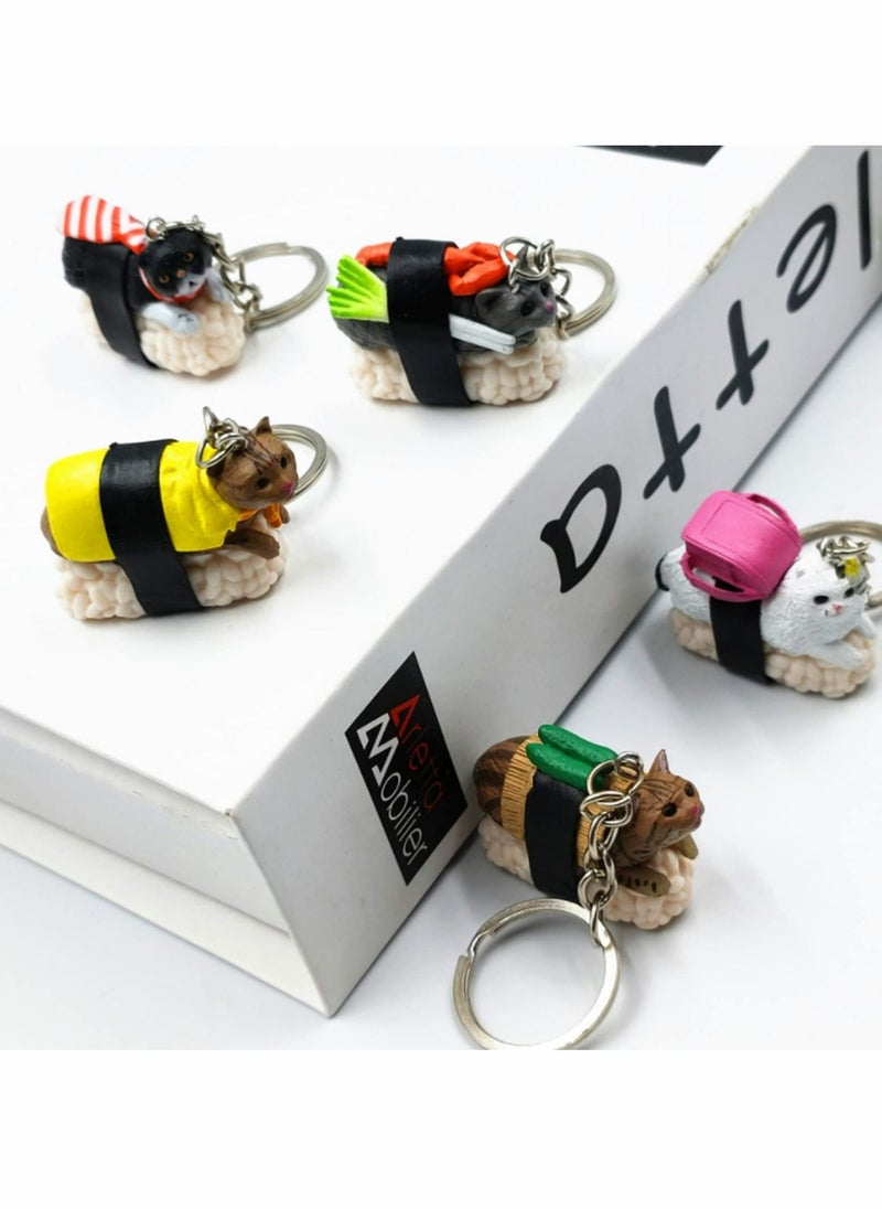 KASTWAVE Cat Keychain Gift for Women, Cat Keyring Cute Funny Mini Pendent Jewelry Present for Girlfriend, Friend, Mom, Grandma, Birthday Party Well for Cellphone, Handbag, Purse  - Image 5