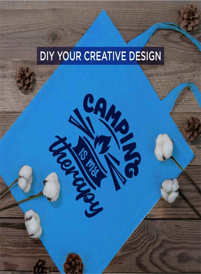 Lify Canvas Tote Bags Bulk Shopping Bag for Crafts, DIY Reusable Grocery Bag, 14 X 16 Inch - 3 Piece Pack (Blue-3Pcs, 14’’ (35.56 CM) x 16’’ (40.64 CM)) - Image 5