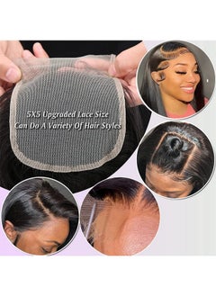 QTHAIR 14A 5X5 Hd Lace Closure Only Human Hair Closures Brazilian Straight Transparent Lace Closure With Real Virgin Brazilian Hair Preplucked Hair Line Knots Can Be Bleached 12  - Image 3