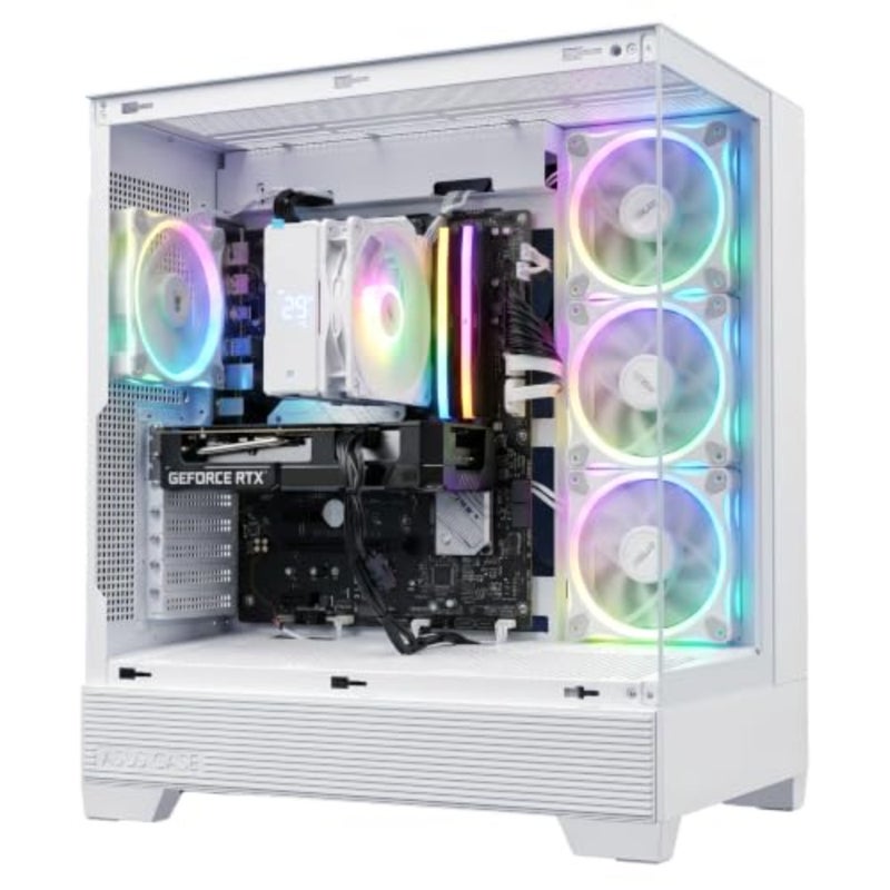 كمبيوتر مكتبي للألعاب 5060، Intel Core Ultra 5، ووحدة معالجة رسومات RTX 5060 8G، وذاكرة وصول عشوائي DDR5 سعة 16 جيجابايت، ومحرك أقراص SSD سعة 1 تيرابايت، ولوحة أم B860، وحقيبة ASUS A31، ومبرد هواء رقمي ARGB، ووحدة PSU ذهبية بقدرة 750 وات، ونظام Windows PRO أبيض - Image 3