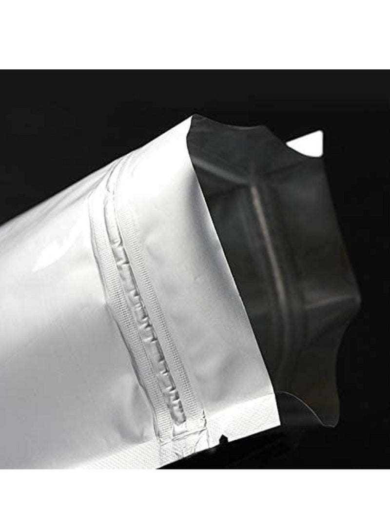 Reusable Zip Lock Clear Plastic Seal waterproof Packaging Bags For Candy Nut Food Storage (Aluminum 10 pcs, 12cmx20cm)  - Image 2