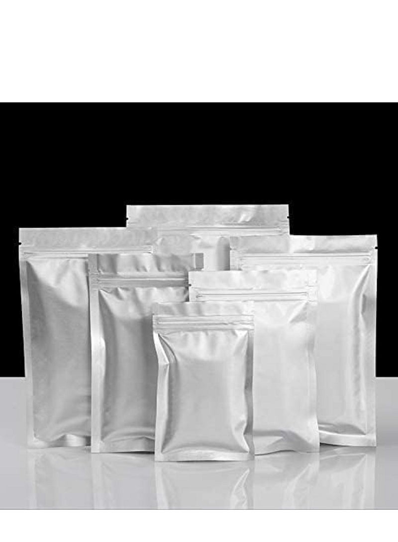 Reusable Zip Lock Clear Plastic Seal waterproof Packaging Bags For Candy Nut Food Storage (Aluminum 10 pcs, 12cmx20cm)  - Image 5