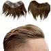 Voloria Men Forehead Hairline Toupee 100% Human Hair Skin PU Man Hairpieces Frontal Hair Topper for Receding Natural Hairline Replacement Systems #7 Light Brown Color 1.18x6.29INCH - Image 2