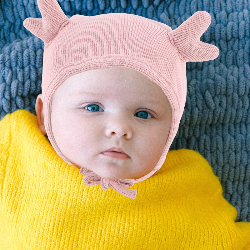 Pink Deer Knitted Beanie Hat For Newborn Boys Soft Warm Winter Headwear 45 49cm - Image 5