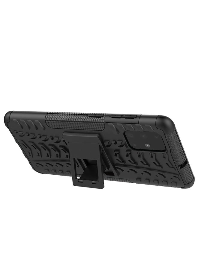 Case Cover Shock resistant  Kickstand TPU + PC Compatible with  Samsung Galaxy A71 4G (Black) - Image 5