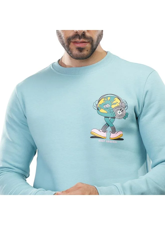 Coup Coup Men Frontback Printed Crew Neck Sweat-Shirt