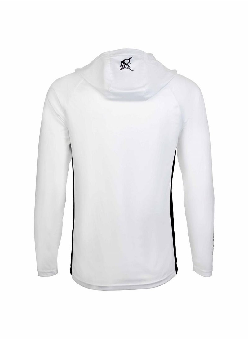 BOB MARLIN - Marlin Upf50 Long Sleeve Performance Hoody Bm White - Image 1