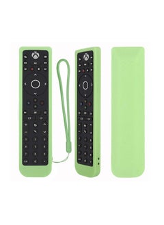 Arabic Protective Silicone Remote Case for PDP Talon Media Remote Control Xbox One TV Blu Ray & Streaming Media Remote Control Shockproof Skin Friendly Cover with Loop Glow in Dark Green