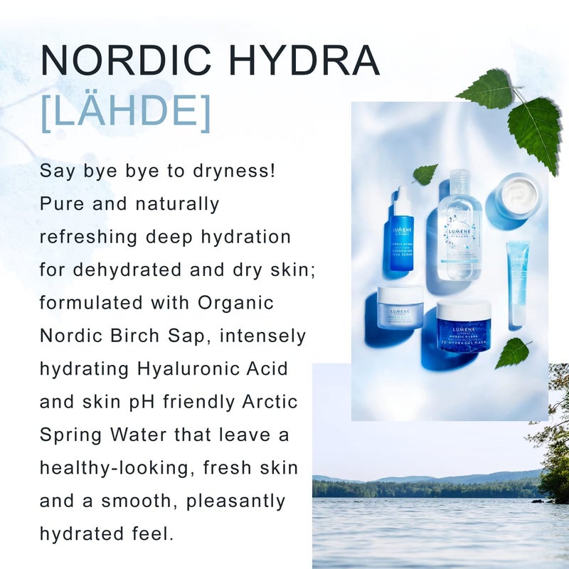 Lumene Nordic Hydra [Lahde] Hydration Recharge Overnight Cream - Lightweight, Hydrating Face Cream with Hyaluronic Acid, Arctic Water + Nordic Birch Sap - Reinforces Natural Moisture Barrier (1.7 oz) - Image 5