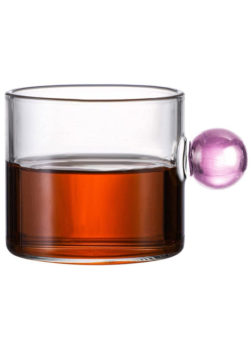 MIBRU 100ml Espresso Cups Small Cups Home Glass Ball Handle Coffee Cup Tea Water Cup Saucer Steak Juice Bucket Table Decor  - Image 1