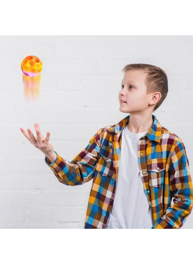 PLAYZO Moon Ball | Bouncy Ball | Porous Bouncy for Kids' Toy with Ultimate Bounce Fun |High Jumping Rubber Space Ball | Orange - Image 3