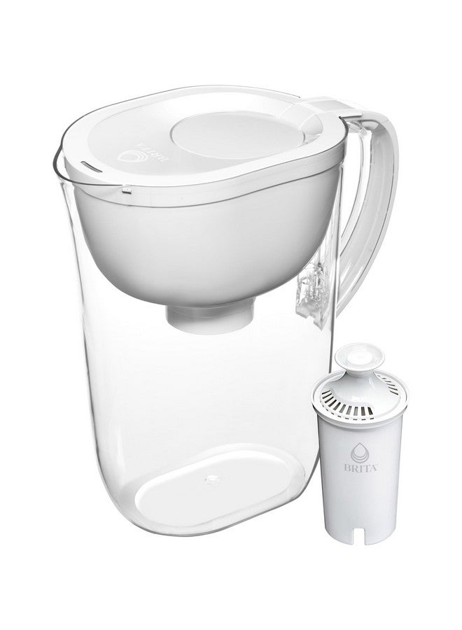 بريتا إبريق فلتر مياه كبير من بريتا لمياه الصنبور والشرب مع مؤشر تغيير الضوء الذكي، يتضمن فلترًا قياسيًا واحدًا، خالٍ من مادة BPA، يدوم لمدة شهرين، سعة 10 أكواب، أبيض ساطع - Image 3