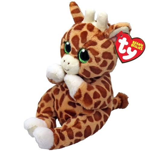 TY Tippi Giraffe Beanie Bellies Regular Squishy Beanie Baby Soft Plush Toys Collectible Cuddly Stuffed Teddy - Image 1