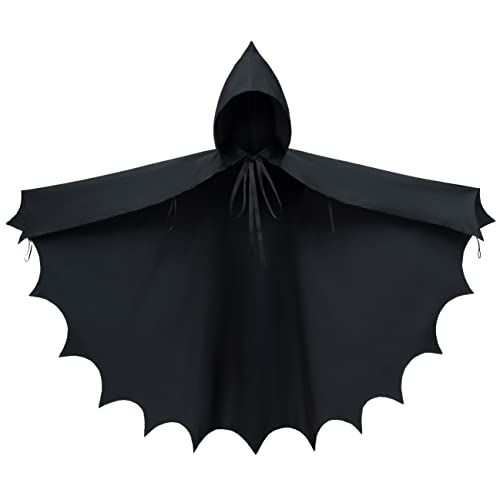 Irtysh Adult Bat Wings Cloak Robe Hooded Cape Accessory for Dragon Vampire Witch Costume Cosplay Mask Ears Headband Socks set(L) - Image 2