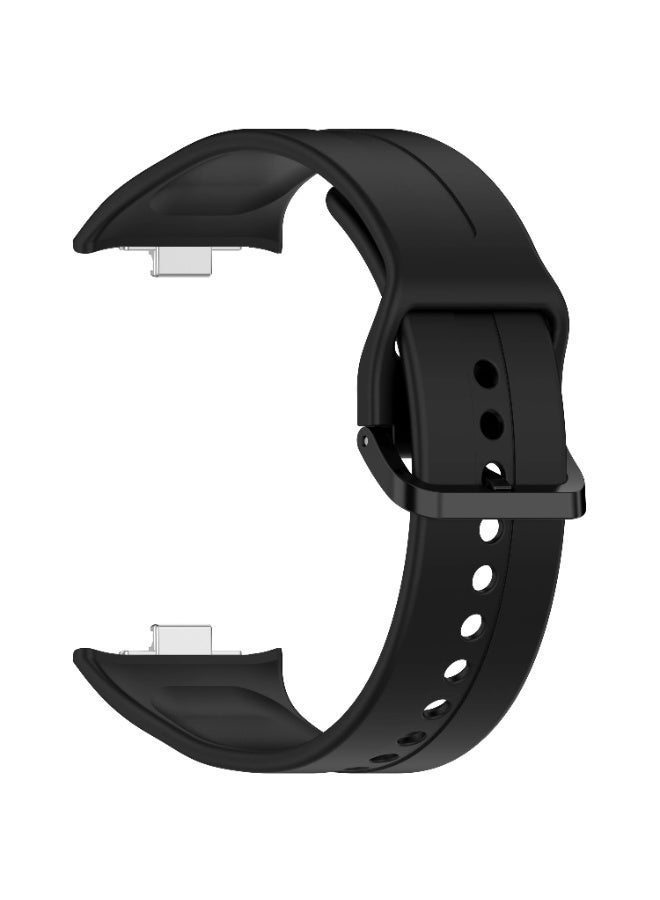 Fashion Soft Silicone WatchBand For Xiaomi Redmi Watch 4/5 Smartwatch Wristband  Strap Sport belt Bracelet (Black) - Image 4