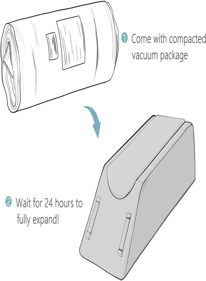 UBBCARE Leg Elevation Pillow for Leg/Knee Surgery Recovery, Memory Foam Leg Pillow with Velvet Washable Cover, Small Grey - Image 5