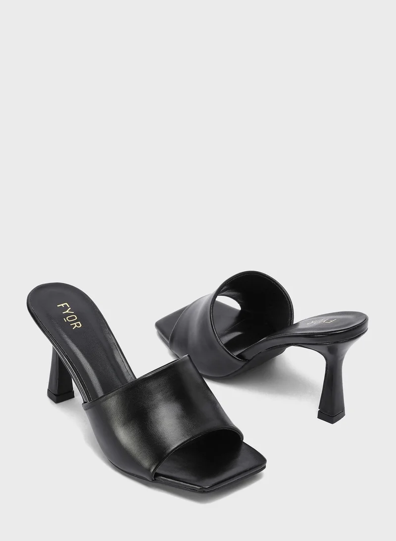 FYOR One Strap Mid Heel Sandals