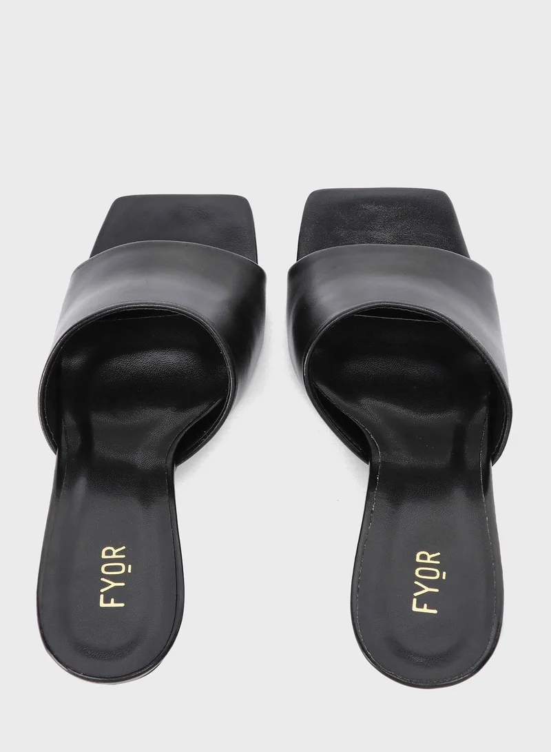 FYOR One Strap Mid Heel Sandals