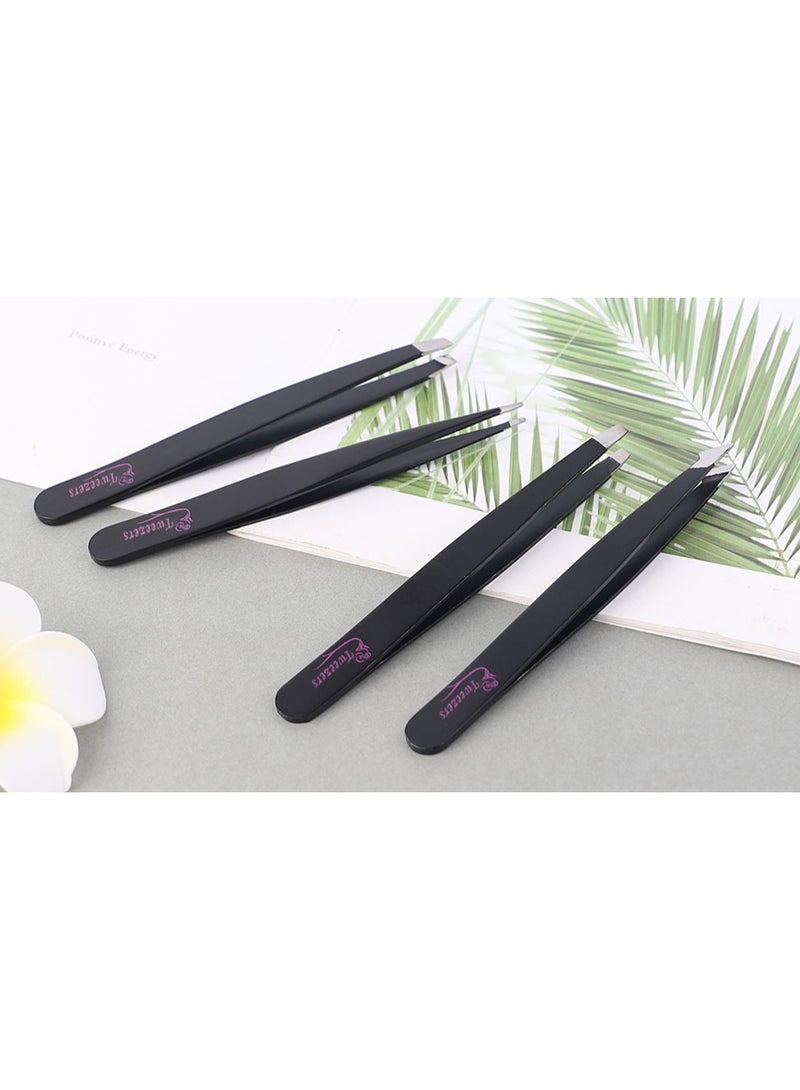 Stainless Steel Anti Static Straight Tweezer Accessories Black - Image 4