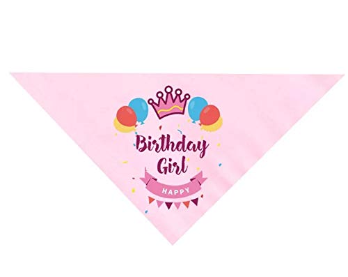 KUTKUT Happy Birthday Dog Bandana Girl, Pet Triangle Scarf Double Layer Bandanas Dog Accessories for Cute Doggy Birthday Party Suitable for Small, Medium & Large Dogs (Pink)… - Image 3