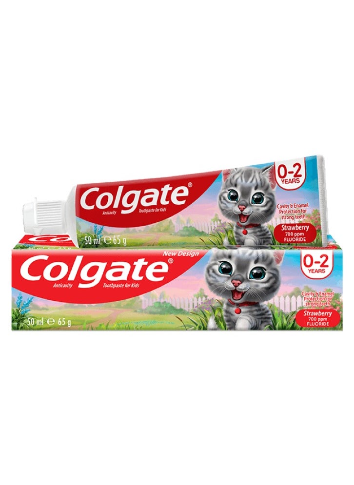 Colgate Anticavity Strawberry Toothpaste 0-2Years For Kids 50ml 