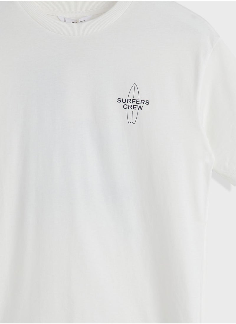 MANGO - Youth Back Print T-Shirt - Image 1