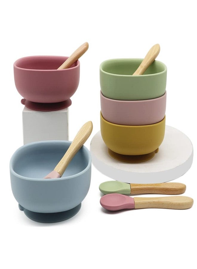 Vianz Food Grade Silicon Meal Set for Baby, BPA Free, Microwave Dishwasher Safe, Bowl with Suction, Spill Proof, Food Training, Useful Gift for Kids (Baby Pink, 3) - Image 4